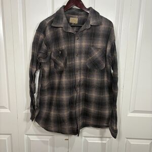 Vintage Schmidt Workwear Flannel Shirt XLT Plaid Heavyweight Cottagecore